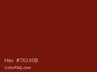 Hex #76160b Color Image