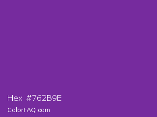 Hex #762b9e Color Image