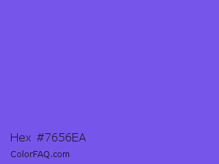 Hex #7656ea Color Image