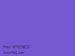 Hex #7658d2 Color Image