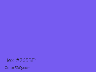 Hex #765bf1 Color Image