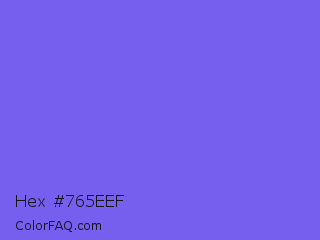 Hex #765eef Color Image