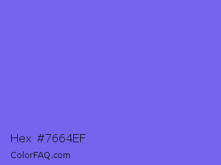 Hex #7664ef Color Image