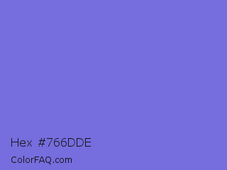Hex #766dde Color Image
