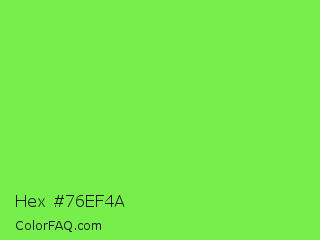 Hex #76ef4a Color Image