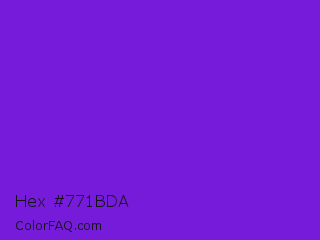 Hex #771bda Color Image