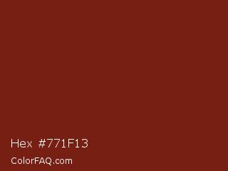 Hex #771f13 Color Image