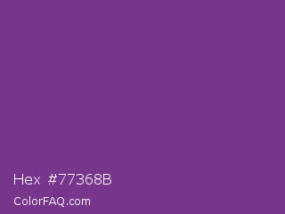 Hex #77368b Color Image