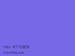 Hex #7768e8 Color Image