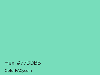 Hex #77ddbb Color Image