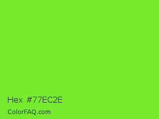 Hex #77ec2e Color Image
