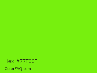 Hex #77f00e Color Image