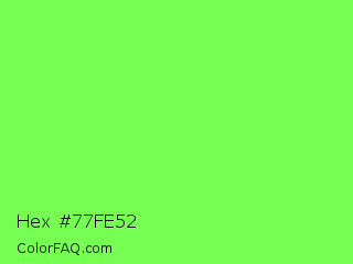 Hex #77fe52 Color Image