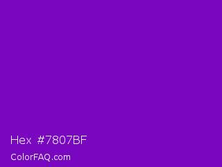 Hex #7807bf Color Image