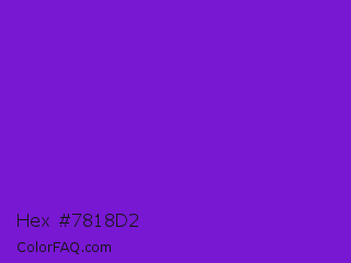 Hex #7818d2 Color Image