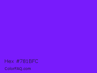 Hex #781bfc Color Image