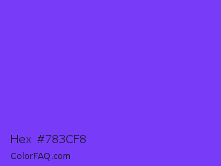 Hex #783cf8 Color Image