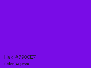 Hex #790ce7 Color Image