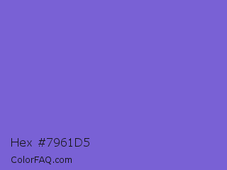 Hex #7961d5 Color Image