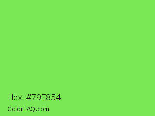 Hex #79e854 Color Image
