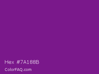 Hex #7a188b Color Image