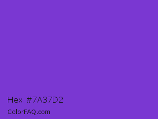 Hex #7a37d2 Color Image