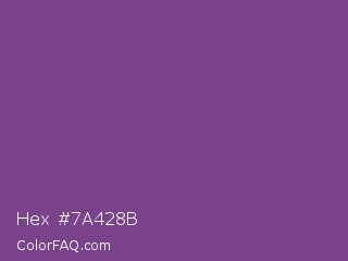 Hex #7a428b Color Image