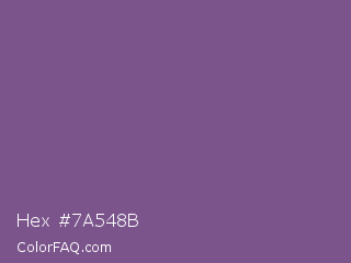 Hex #7a548b Color Image