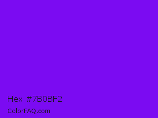 Hex #7b0bf2 Color Image