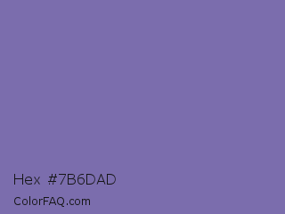 Hex #7b6dad Color Image