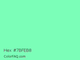 Hex #7bfeb8 Color Image
