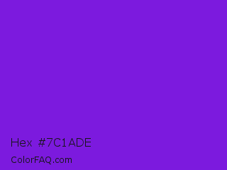 Hex #7c1ade Color Image