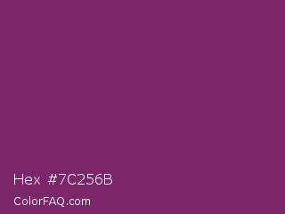 Hex #7c256b Color Image