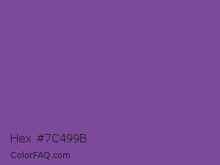 Hex #7c499b Color Image