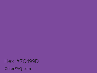 Hex #7c499d Color Image