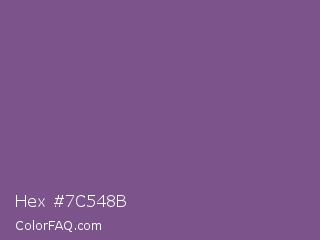 Hex #7c548b Color Image