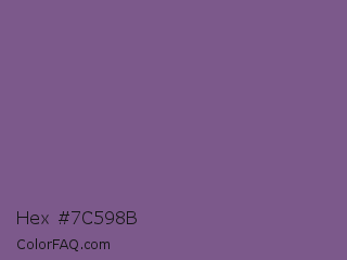 Hex #7c598b Color Image