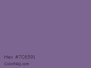 Hex #7c6591 Color Image