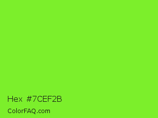 Hex #7cef2b Color Image
