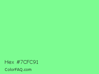 Hex #7cfc91 Color Image