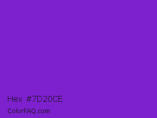 Hex #7d20ce Color Image