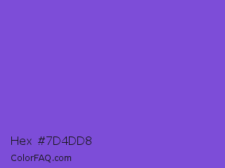Hex #7d4dd8 Color Image