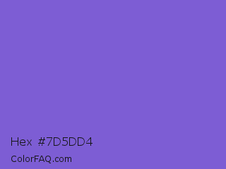 Hex #7d5dd4 Color Image