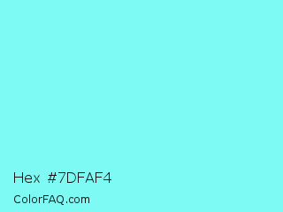Hex #7dfaf4 Color Image