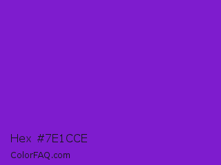 Hex #7e1cce Color Image