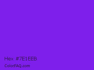 Hex #7e1eeb Color Image