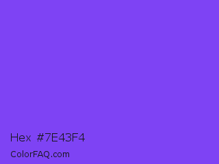 Hex #7e43f4 Color Image