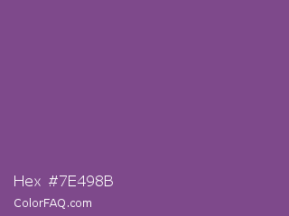Hex #7e498b Color Image