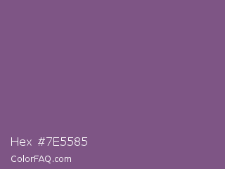 Hex #7e5585 Color Image