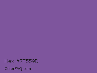 Hex #7e559d Color Image